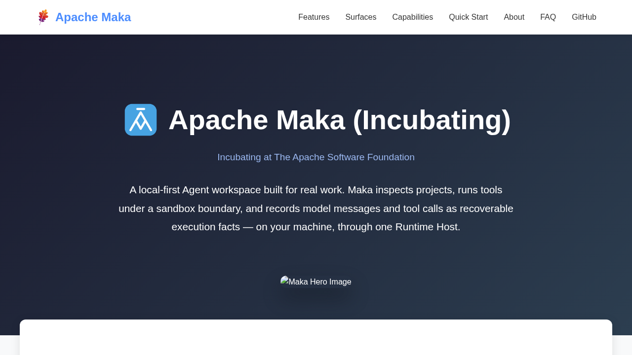 Apache Maka preview