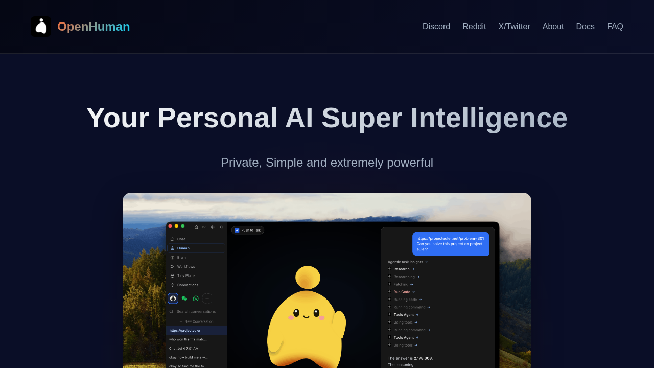 OpenHuman preview