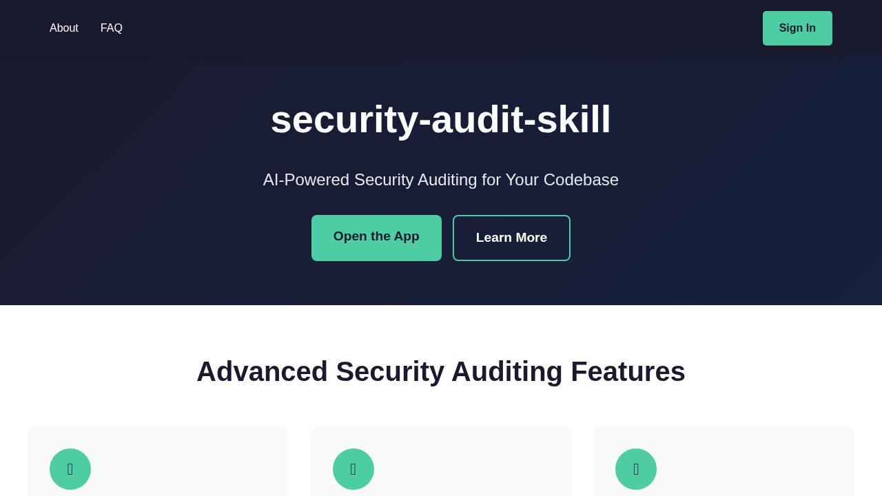 Security audit skill preview