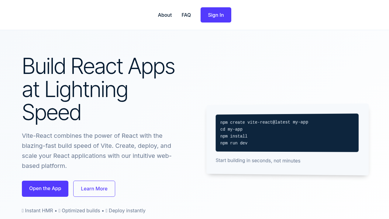 Vite React preview
